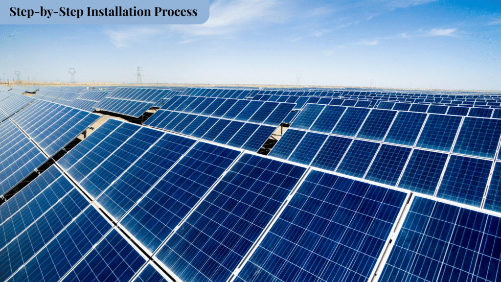 Solar installation process steps