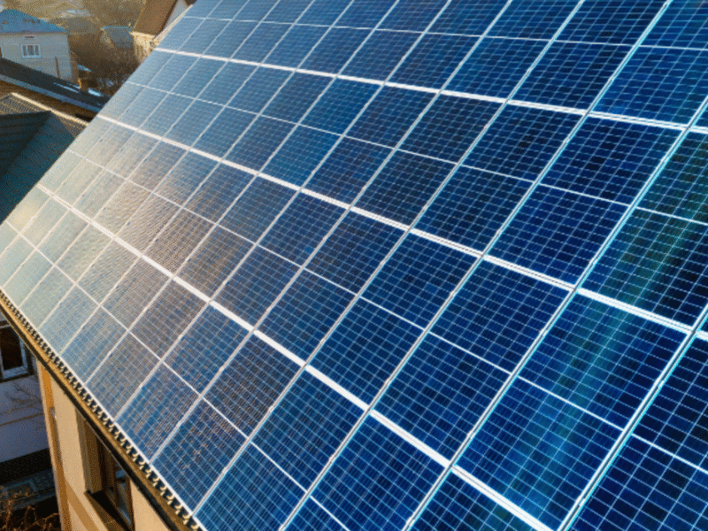“solar panel installation on a rooftop in Jaipur”