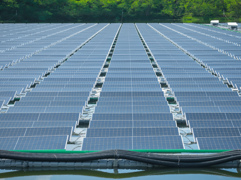 Experienced solar installation company team at work