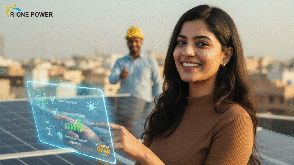 Diagram showing a solar company's advantages