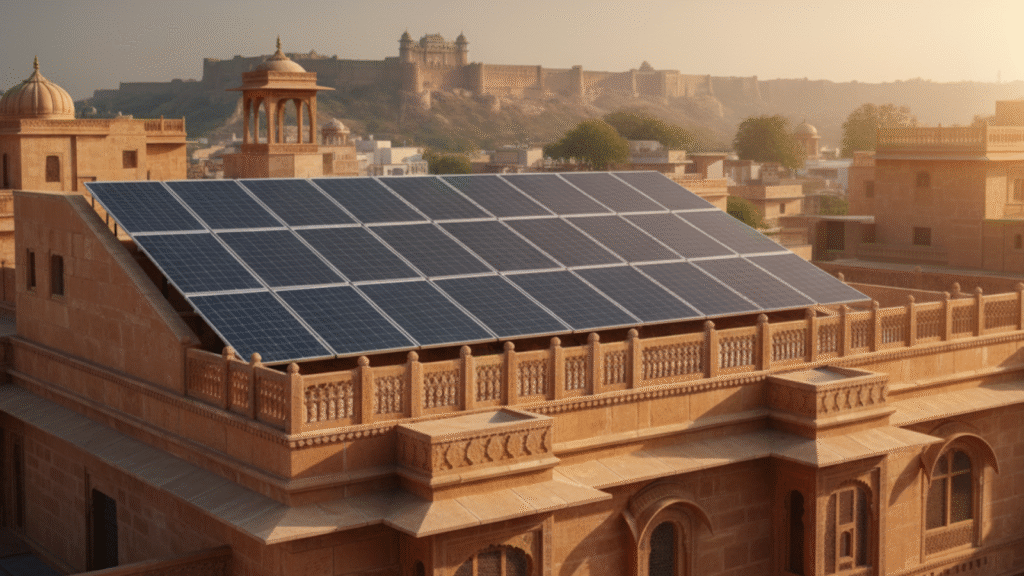 Graph showing long-term energy savings from solar panel installation