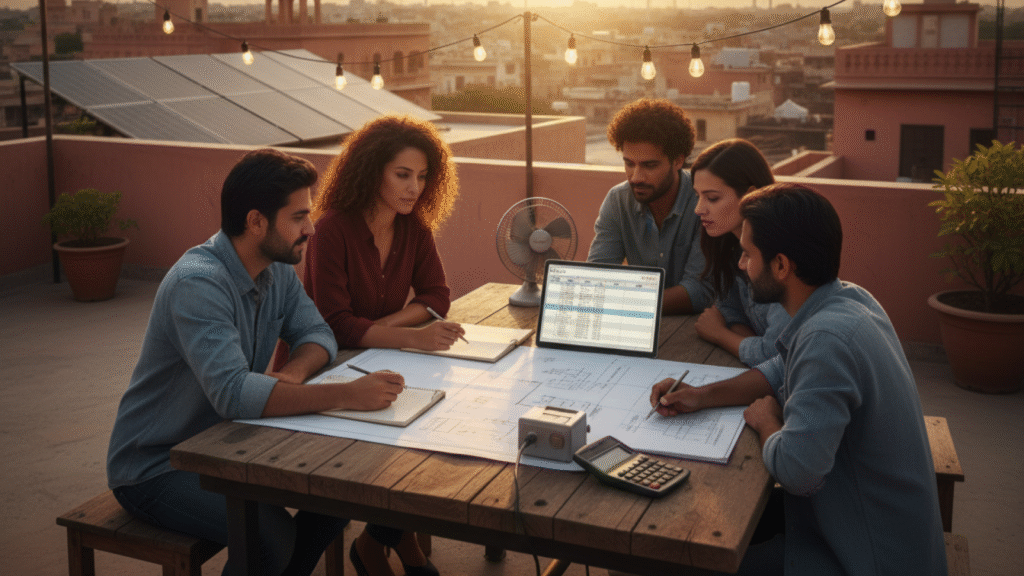 Calculating off-grid solar system sizing