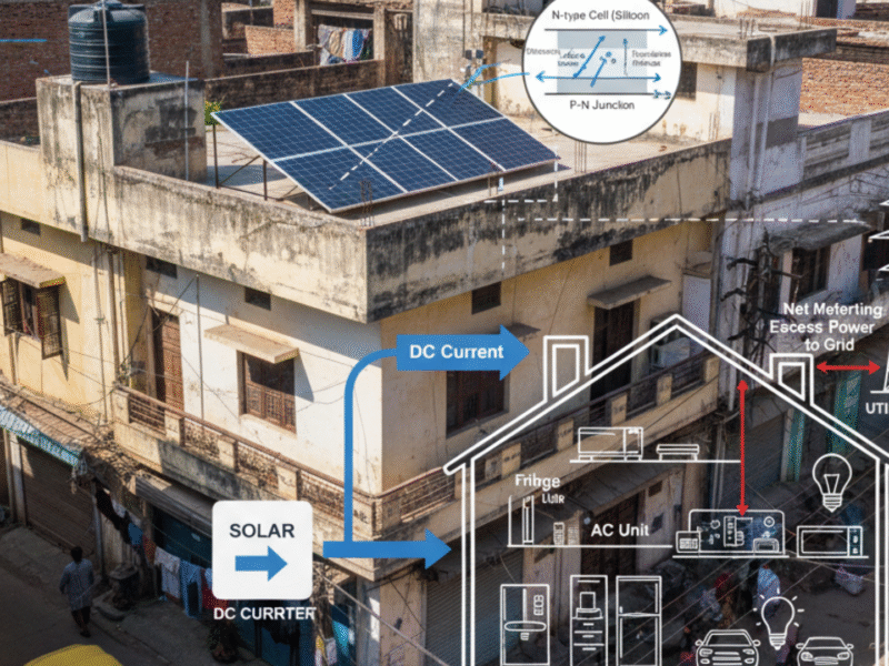How solar energy works with photovoltaic panels