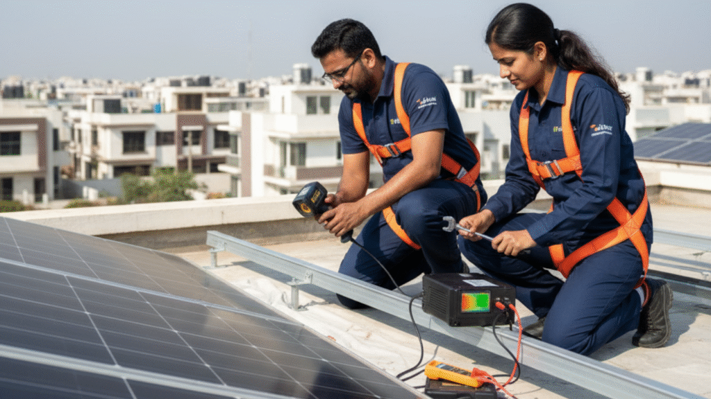Professional solar maintenance and check-up
