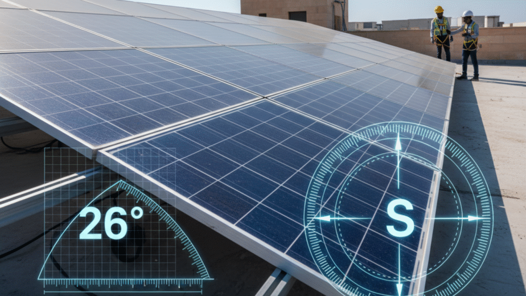 Optimal solar panel tilt angle Jaipur

