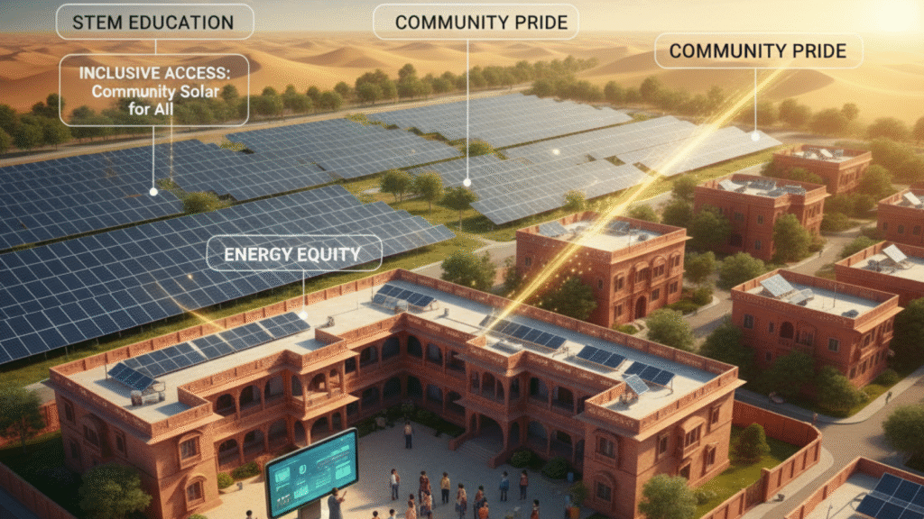 How Does Solar Energy Benefit social equity and education in Rajasthan