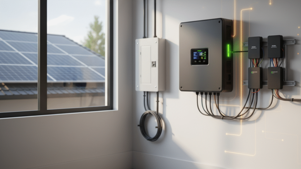 Solar inverter and optimizers