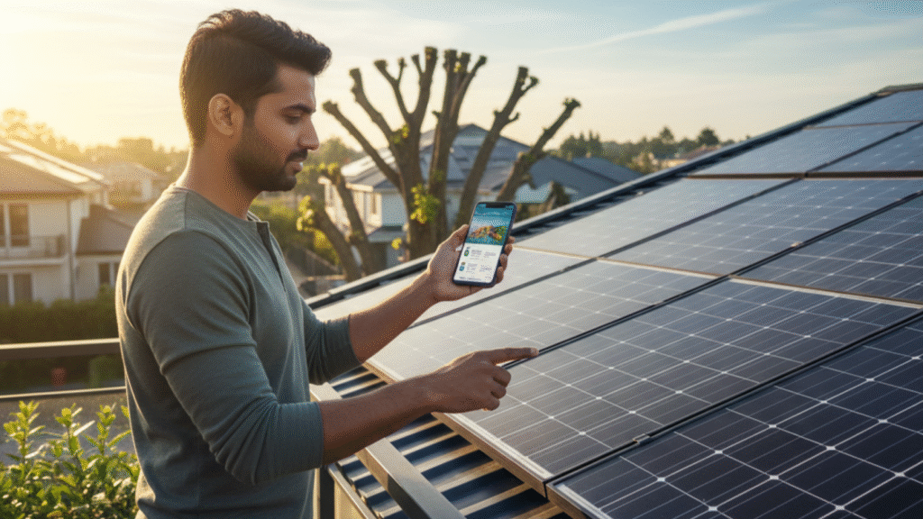 Monitoring solar performance on a rooftop
