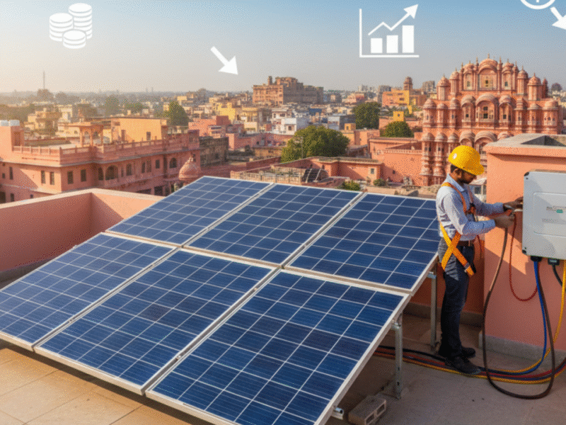 5kW home solar cost breakdown in Jaipur