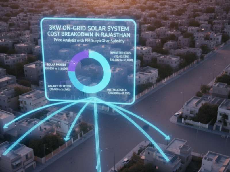 3kW solar system cost breakdown Rajasthan
