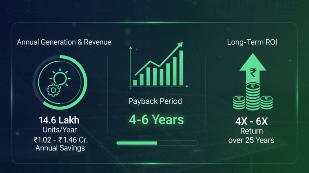 Infographic illustrating ROI calculation and payback period timeline