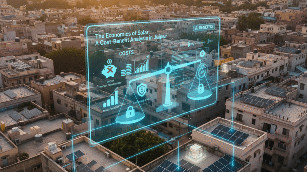 Solar rooftops in Jaipur with holographic economic analysis
