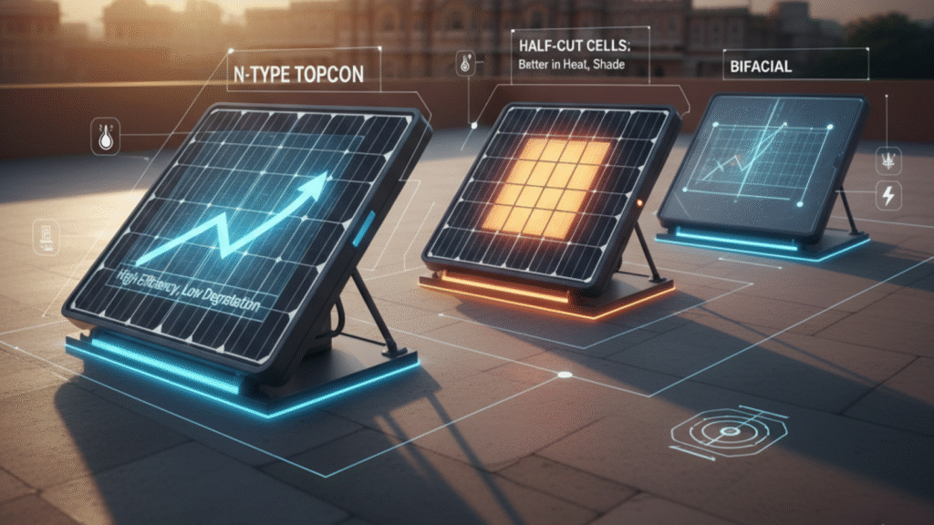 N-Type TOPCon, Half-Cut, and Bifacial solar technologies for Rajasthan
