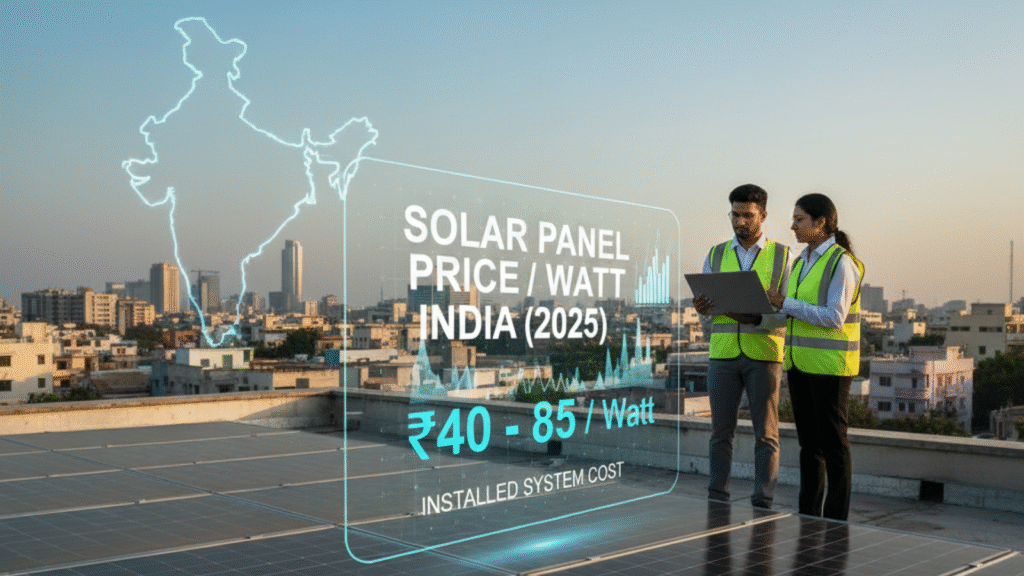 The Current Solar Panel Price Per Watt in India (2025)