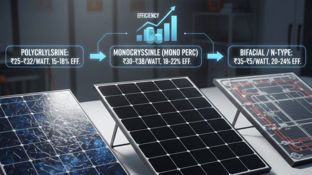 Solar Panel Price Per Watt Based on Panel Technology
