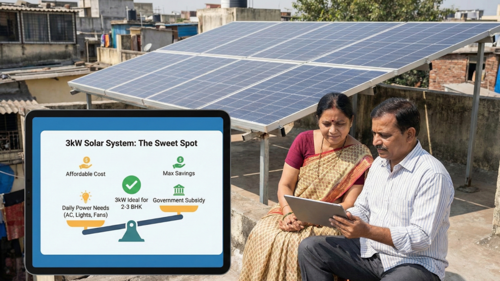 Why a 3kW Solar System is the Sweet Spot for Indian Homes