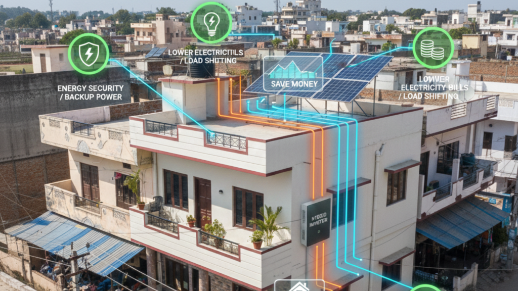 House running on backup power