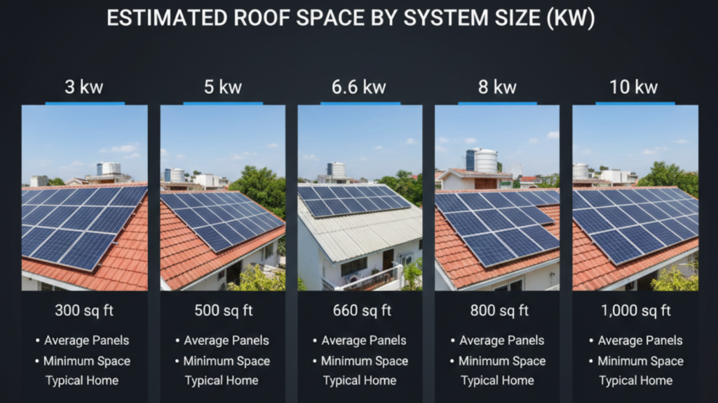 Estimated Roof Space by System Size (kW)
