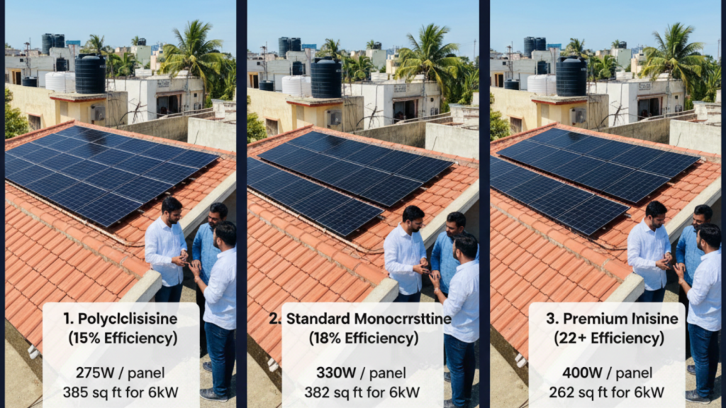 Panel Efficiency vs. Space Required